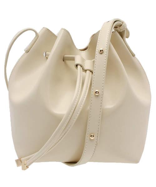OUTLET（アウトレット）の「【mystic】巾着ショルダーBAG（ショルダーバッグ・レディース・ブラック/オフホワイト・FREE）」の2枚目の写真