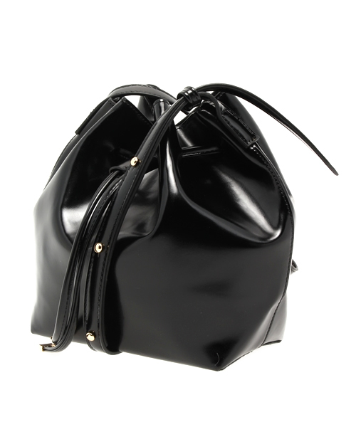 OUTLET（アウトレット）の「【mystic】巾着ショルダーBAG（ショルダーバッグ・レディース・ブラック/オフホワイト・FREE）」の3枚目の写真