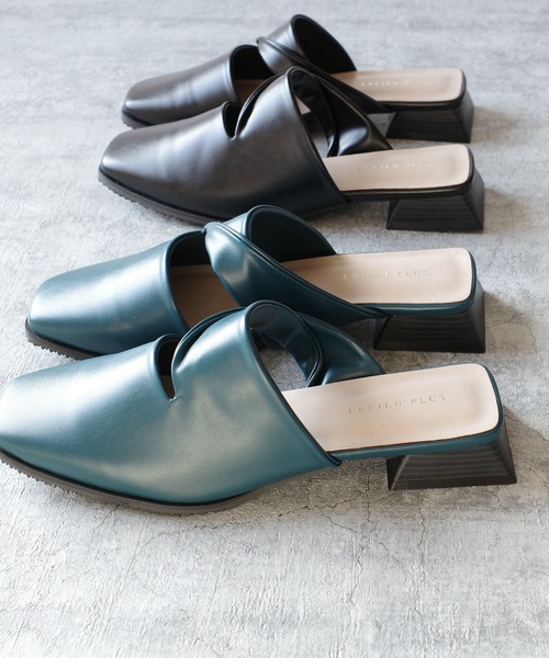 AmiAmi（アミアミ）の「スクエアトゥカットアウトミュール（サンダル・レディース・アイボリー/ブルーグリーン/ブラック・M/S/LL/L）」の15枚目の写真