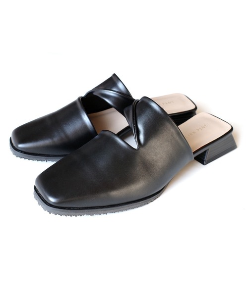 AmiAmi（アミアミ）の「スクエアトゥカットアウトミュール（サンダル・レディース・アイボリー/ブルーグリーン/ブラック・M/S/LL/L）」の16枚目の写真