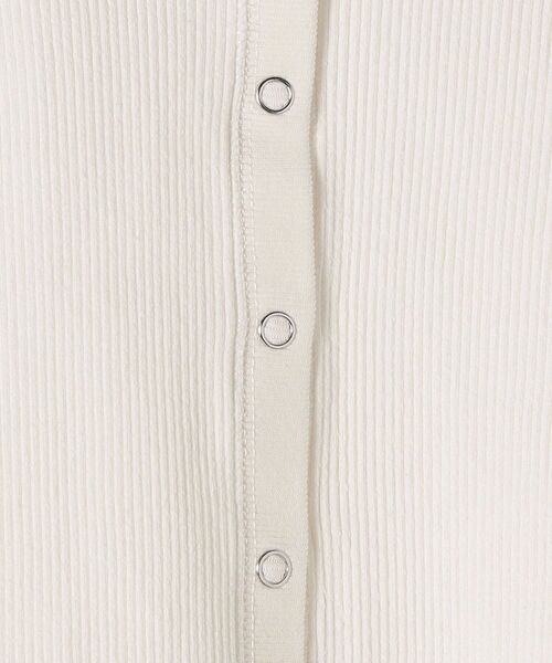 SHIPS Days(シップスデイズ)の「SHIPS Days:ジャージーリブVネックカーディガン(カーディガン/ボレロ・レディース・ブラック/オフホワイト/イエロー系その他・ONE SIZE)」の8枚目の写真