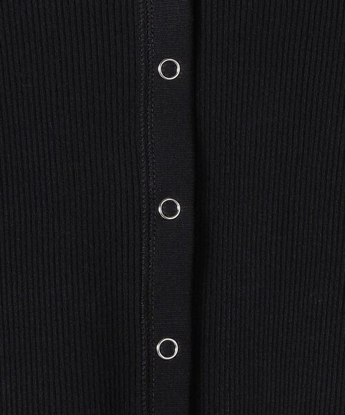 SHIPS Days(シップスデイズ)の「SHIPS Days:ジャージーリブVネックカーディガン(カーディガン/ボレロ・レディース・ブラック/オフホワイト/イエロー系その他・ONE SIZE)」の9枚目の写真