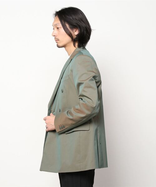 MR.GENTLEMAN（ミスタージェントルマン）の「CHAMBRAY DOUBLE BREASTED JACKET（テーラードジャケット・メンズ・カーキ・SMALL/MEDIUM/LARGE）」の5枚目の写真