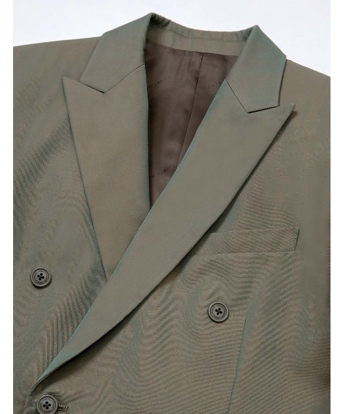 MR.GENTLEMAN（ミスタージェントルマン）の「CHAMBRAY DOUBLE BREASTED JACKET（テーラードジャケット・メンズ・カーキ・SMALL/MEDIUM/LARGE）」の6枚目の写真
