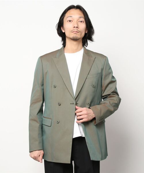 MR.GENTLEMAN（ミスタージェントルマン）の「CHAMBRAY DOUBLE BREASTED JACKET（テーラードジャケット・メンズ・カーキ・SMALL/MEDIUM/LARGE）」の12枚目の写真