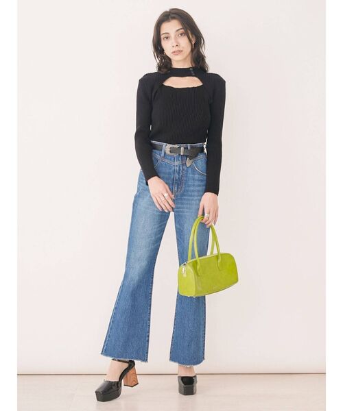 EVRIS（エヴリス）の「VINTAGEフレアデニムパンツ（デニムパンツ・レディース・ライトブルー/ブルー・SMALL/MEDIUM）」の6枚目の写真