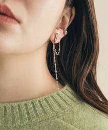 SMELLY | メタルバーチェーンイヤカフピアス(ピアス(両耳用))