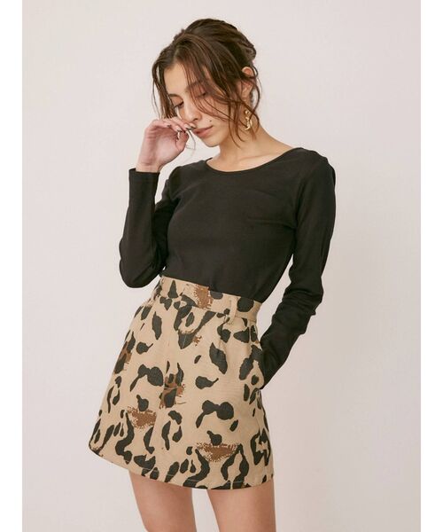 EVRIS（エヴリス）の「ベーシックツイルミニスカート（スカート・レディース・ブラック/その他1・MEDIUM/SMALL）」の3枚目の写真