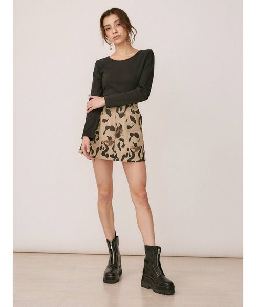 EVRIS（エヴリス）の「ベーシックツイルミニスカート（スカート・レディース・ブラック/その他1・MEDIUM/SMALL）」の6枚目の写真