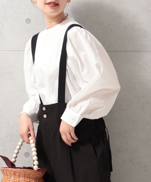 fredy emue(フレディエミュ)の「ギャザースリーブブラウス(セットアップ可能)(シャツ/ブラウス・レディース・ブラック/オフホワイト/ピンク/グリーン系その他3・38)」の6枚目の写真