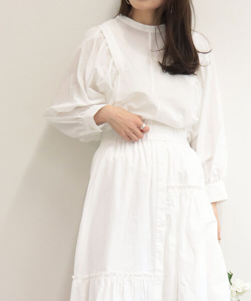 fredy emue(フレディエミュ)の「ギャザースリーブブラウス(セットアップ可能)(シャツ/ブラウス・レディース・ブラック/オフホワイト/ピンク/グリーン系その他3・38)」の11枚目の写真