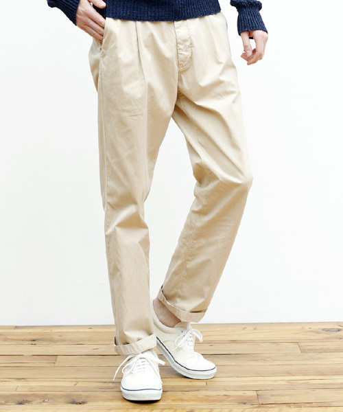 Denime(ドゥニーム)の「【MadeInJapan】GARMENT DYE CN TROUSERS/ガーメントダイコットンナイロンイージーパンツ(その他パンツ・メンズ・ブラック/オリーブ/ベージュ・MEDIUM/SMALL/LARGE)」の3枚目の写真