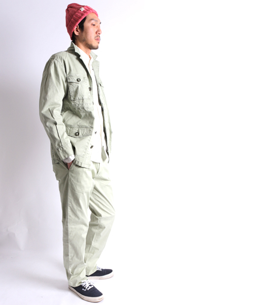Denime(ドゥニーム)の「【MadeInJapan】GARMENT DYE CN TROUSERS/ガーメントダイコットンナイロンイージーパンツ(その他パンツ・メンズ・ブラック/オリーブ/ベージュ・MEDIUM/SMALL/LARGE)」の19枚目の写真