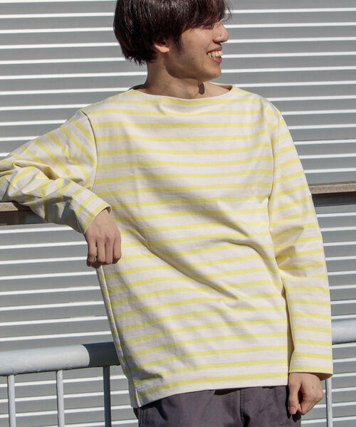 GLOSTER(グロスター)の「【GLOSTER/グロスター】フレンチバスクシャツ(Tシャツ/カットソー・メンズ・キナリ/ホワイト系その他/ホワイト系その他2/ホワイト系その他3/ブラック/ブラック系その他/グリーン系その他/イエロー系その他・MEDIUM/LARGE)」の1枚目の写真