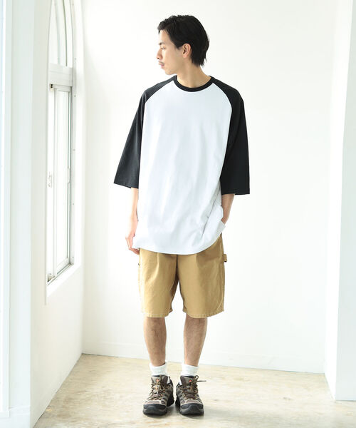 BEAMS（ビームス）の「BEAMS / ルーズ ベースボール Tシャツ（Tシャツ/カットソー・メンズ・ブラック/ネイビー/ゴールド・SMALL/MEDIUM/LARGE/X-LARGE）」の11枚目の写真