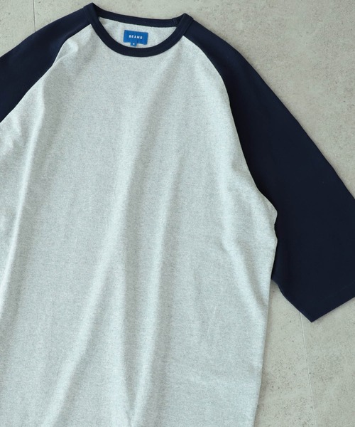 BEAMS（ビームス）の「BEAMS / ルーズ ベースボール Tシャツ（Tシャツ/カットソー・メンズ・ブラック/ネイビー/ゴールド・SMALL/MEDIUM/LARGE/X-LARGE）」の2枚目の写真