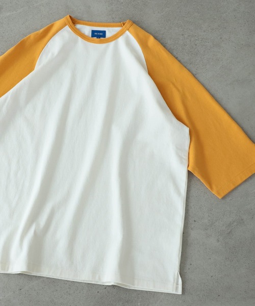 BEAMS（ビームス）の「BEAMS / ルーズ ベースボール Tシャツ（Tシャツ/カットソー・メンズ・ブラック/ネイビー/ゴールド・SMALL/MEDIUM/LARGE/X-LARGE）」の3枚目の写真