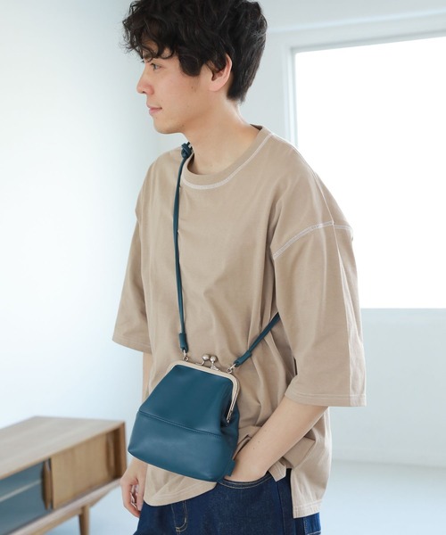 LAKOLE（ラコレ）の「がま口ミニショルダーバッグ / 272809（ショルダーバッグ・メンズ・ブラック/ライトベージュ/ダークブルー・FREE）」の3枚目の写真