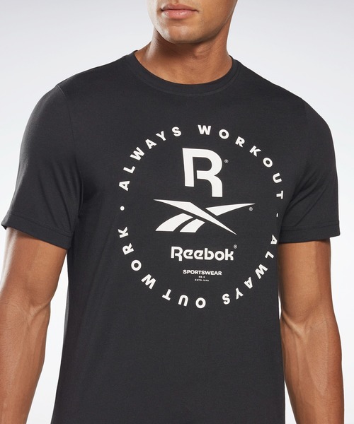 Reebok(リーボック)の「 グラフィック シリーズ Tシャツ / Graphic Series T-Shirt /(Tシャツ/カットソー・メンズ・ブラック/ミント/グリーン系その他・SMALL/MEDIUM/LARGE/X-LARGE/XX-LARGE/X-SMALL/XXX-LARGE)」の5枚目の写真