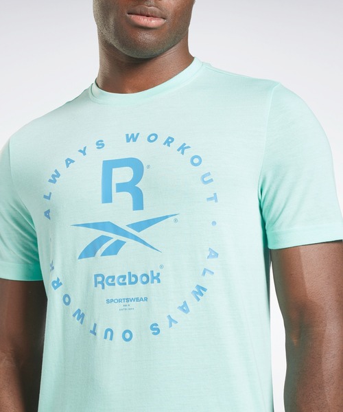 Reebok(リーボック)の「 グラフィック シリーズ Tシャツ / Graphic Series T-Shirt /(Tシャツ/カットソー・メンズ・ブラック/ミント/グリーン系その他・SMALL/MEDIUM/LARGE/X-LARGE/XX-LARGE/X-SMALL/XXX-LARGE)」の10枚目の写真