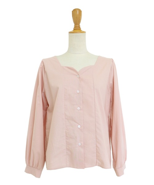 BLUEEAST（ブルーイースト）の「ハートネックブラウス（シャツ/ブラウス・レディース・ブラック/オフホワイト/ピンク/グレー/ラベンダー/ブルー/ベージュ・MEDIUM）」の22枚目の写真