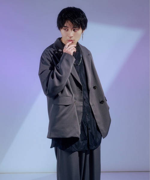Ellno Loset（エルノロゼット）の「バンドカラー柄シャツ（シャツ/ブラウス・メンズ・ブラック/オフホワイト・MEDIUM/LARGE）」の7枚目の写真