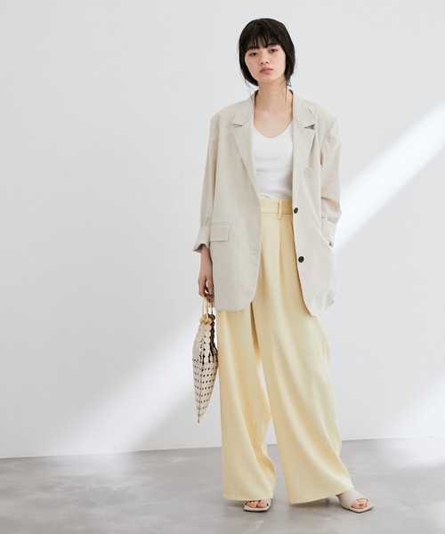 ADAM ET ROPE'(アダムエロペ)の「2タックワイドスラックス(スラックス・レディース・ホワイト/ブラック/クリーム・36/38)」の20枚目の写真