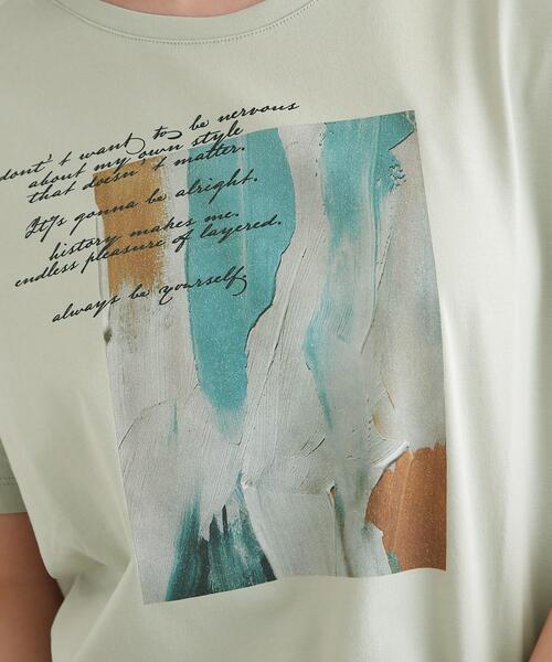 INDIVI（インディヴィ）の「◆【UVケア/接触冷感】カラーフォトTシャツ（Tシャツ/カットソー・レディース・ホワイト/チャコールグレー/ライトグリーン/ライトベージュ・38/34/13/19/05/15 ）」の12枚目の写真