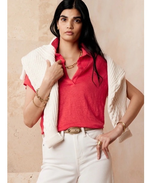 Banana Republic（バナナリパブリック）の「リネンポロシャツ
