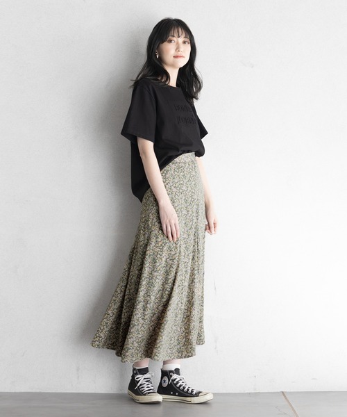 GeeRA(ジーラ)の「パネル切替花柄フレアースカート(スカート・レディース・ブラック/グリーン・MEDIUM/LARGE/X-LARGE)」の16枚目の写真