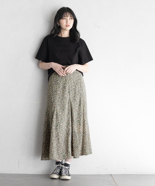 GeeRA(ジーラ)の「パネル切替花柄フレアースカート(スカート・レディース・ブラック/グリーン・MEDIUM/LARGE/X-LARGE)」の13枚目の写真