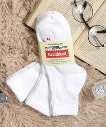 Healthknit（ヘルスニット）の「Healthknit（ヘルスニット）「3足セット靴下」無地・ラインソックス/クォーターソックス/メンズサイズ/レディースサイズ（ソックス/靴下）」