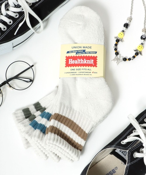 Healthknit（ヘルスニット）の「Healthknit（ヘルスニット）「3足セット靴下」無地・ラインソックス/クォーターソックス/メンズサイズ/レディースサイズ（ソックス/靴下・メンズ・ホワイト系その他/グレー系その他/ホワイト系その他2/ホワイト系その他3/ホワイト系その他4/グレー系その他2/ブラウン系その他/ベージュ系その他/グレー系その他4/グレー系その他3/その他1/ホワイト系その他5/ベージュ系その他2/グレー系その他5/ホワイト系その他6/その他2/グレー系その他6/その他4/ベージュ系その他3/ホワイト系その他7/グレー系その他7/グレー系8/ホワイト系8/ホワイト系9/その他3/その他5/アイボリー/ブルー系その他/その他6/その他7/グレー系9/ミックスグレー/ブラック系/グリーン系その他/ホワイト/その他8/ホワイト系6/ホワイト系7・M/S）」の7枚目の写真