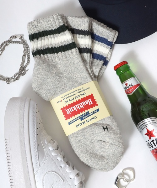 Healthknit（ヘルスニット）の「Healthknit（ヘルスニット）「3足セット靴下」無地・ラインソックス/クォーターソックス/メンズサイズ/レディースサイズ（ソックス/靴下・メンズ・ホワイト系その他/グレー系その他/ホワイト系その他2/ホワイト系その他3/ホワイト系その他4/グレー系その他2/ブラウン系その他/ベージュ系その他/グレー系その他4/グレー系その他3/その他1/ホワイト系その他5/ベージュ系その他2/グレー系その他5/ホワイト系その他6/その他2/グレー系その他6/その他4/ベージュ系その他3/ホワイト系その他7/グレー系その他7/グレー系8/ホワイト系8/ホワイト系9/その他3/その他5/アイボリー/ブルー系その他/その他6/その他7/グレー系9/ミックスグレー/ブラック系/グリーン系その他/ホワイト/その他8/ホワイト系6/ホワイト系7・M/S）」の21枚目の写真
