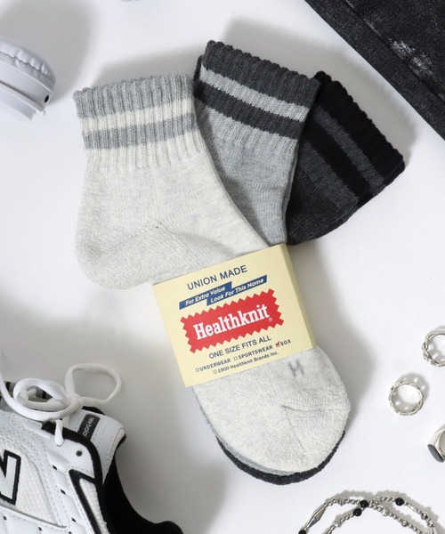 Healthknit（ヘルスニット）の「Healthknit（ヘルスニット）「3足セット靴下」無地・ラインソックス/クォーターソックス/メンズサイズ/レディースサイズ（ソックス/靴下・メンズ・ホワイト系その他/グレー系その他/ホワイト系その他2/ホワイト系その他3/ホワイト系その他4/グレー系その他2/ブラウン系その他/ベージュ系その他/グレー系その他4/グレー系その他3/その他1/ホワイト系その他5/ベージュ系その他2/グレー系その他5/ホワイト系その他6/その他2/グレー系その他6/その他4/ベージュ系その他3/ホワイト系その他7/グレー系その他7/グレー系8/ホワイト系8/ホワイト系9/その他3/その他5/アイボリー/ブルー系その他/その他6/その他7/グレー系9/ミックスグレー/ブラック系/グリーン系その他/ホワイト/その他8/ホワイト系6/ホワイト系7・M/S）」の22枚目の写真