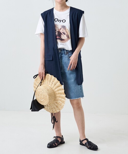 FREAK'S STORE(フリークスストア)の「ダメージデニムショーツ(デニムパンツ・レディース・サックスブルー/ブラック・SMALL/MEDIUM)」の8枚目の写真