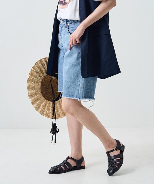 FREAK'S STORE(フリークスストア)の「ダメージデニムショーツ(デニムパンツ・レディース・サックスブルー/ブラック・SMALL/MEDIUM)」の16枚目の写真