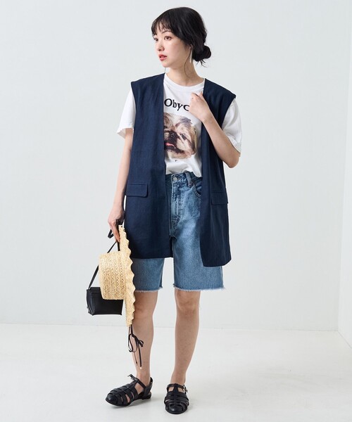 FREAK'S STORE(フリークスストア)の「ダメージデニムショーツ(デニムパンツ・レディース・サックスブルー/ブラック・SMALL/MEDIUM)」の12枚目の写真