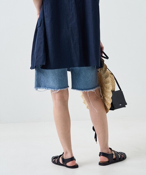 FREAK'S STORE(フリークスストア)の「ダメージデニムショーツ(デニムパンツ・レディース・サックスブルー/ブラック・SMALL/MEDIUM)」の13枚目の写真