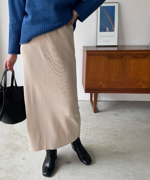 210nouve（トゥージュヌーブ）の「【セルフカット】カットプリーツロングスカート（スカート・レディース・グリーン/オレンジ/ブラック/アイボリー/カーキ/イエロー/ピンク/マスタード/ダークグリーン/ライム/ブルー/グレイッシュベージュ・FREE）」の2枚目の写真