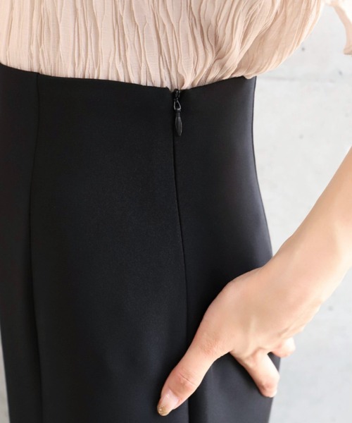 moment+（モーメントプラス）の「カットジョーゼットアシメスリットマーメイドスカート（スカート・レディース・ブラック/アイボリー/グレイッシュベージュ・S/M/L）」の11枚目の写真