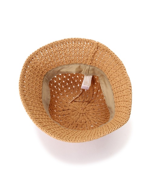 FREE'S MART（フリーズマート）の「クロシェハットⅡ（ハット・レディース・ブラック/ベージュ・ﾌﾘ-）」の3枚目の写真