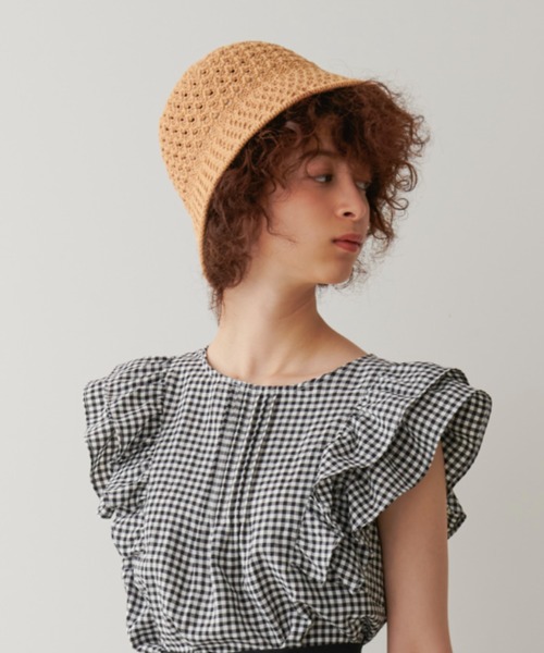 FREE'S MART（フリーズマート）の「クロシェハットⅡ（ハット・レディース・ブラック/ベージュ・ﾌﾘ-）」の10枚目の写真