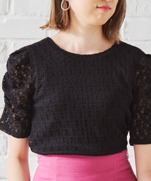 acro | ■2022春夏新作■パワショルシアーレースカットソー/AC1413(Tシャツ/カットソー)