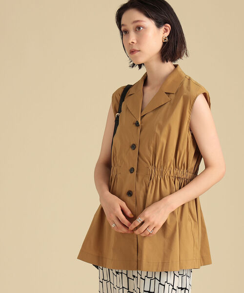 Ray BEAMS（レイビームス）の「Ray BEAMS / テーラードカラー ノースリーブ ブラウス（シャツ/ブラウス・レディース・ブラック/イエロー系その他5・ONE SIZE）」の11枚目の写真