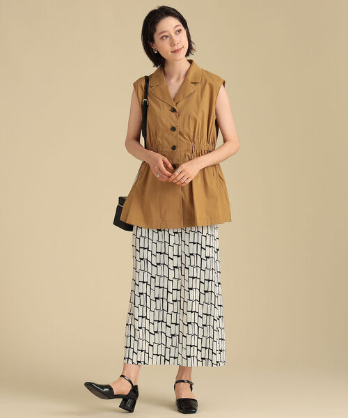 Ray BEAMS（レイビームス）の「Ray BEAMS / テーラードカラー ノースリーブ ブラウス（シャツ/ブラウス・レディース・ブラック/イエロー系その他5・ONE SIZE）」の10枚目の写真