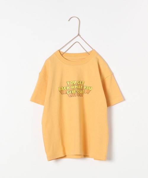 LOWRYS FARM(ローリーズファーム)の「クラックプリントTEE 288376(Tシャツ/カットソー・キッズ・グレー/オフホワイト/オレンジ・110cm/120cm/130cm/140cm/150cm)」の2枚目の写真