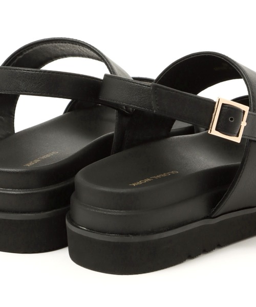 GLOBAL WORK（グローバルワーク）の「ダブルベルト厚底サンダル/277008