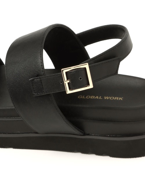 じゃむぱん GLOBAL WORK（グローバルワーク）の「ダブルベルト厚底サンダル/277008