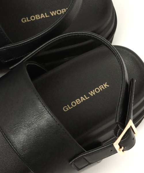 GLOBAL WORK（グローバルワーク）の「ダブルベルト厚底サンダル/277008